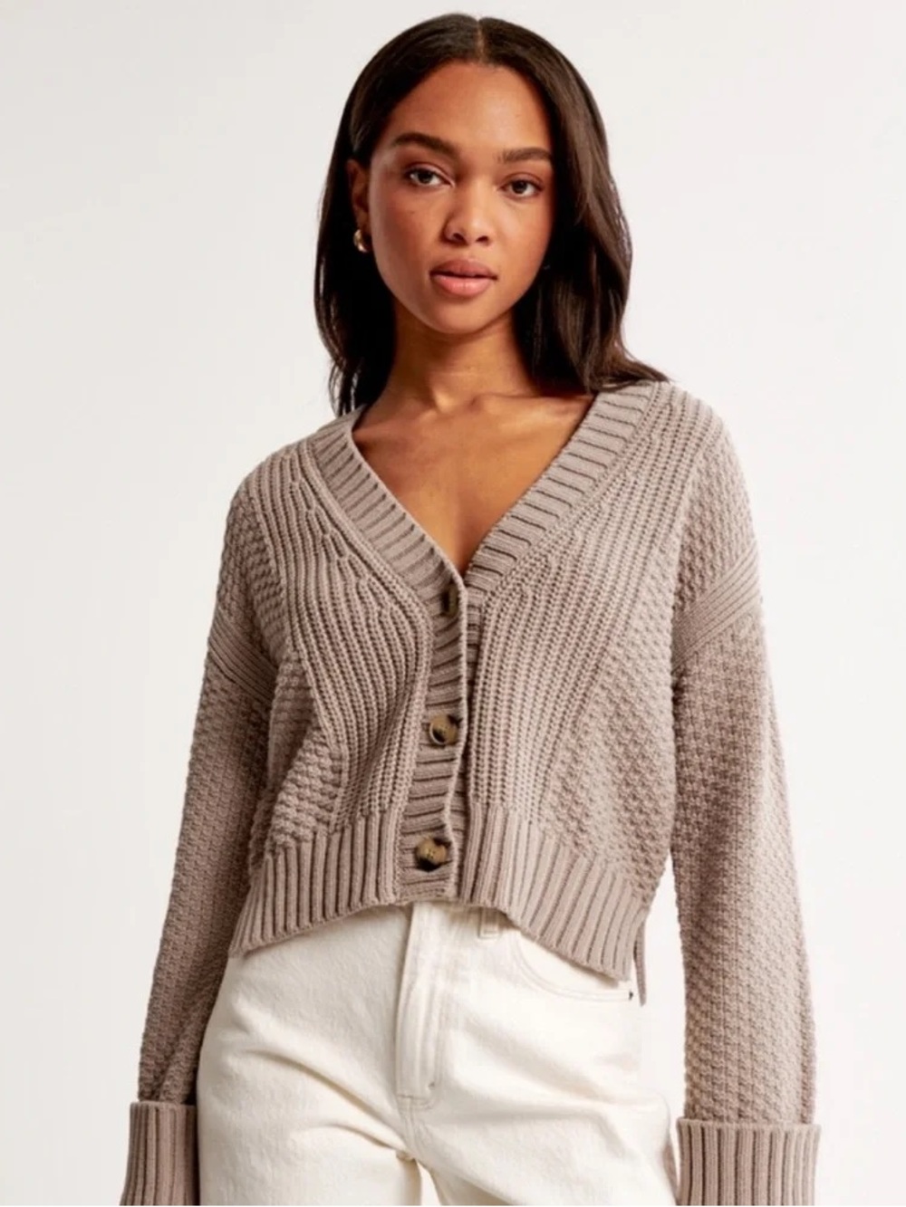 Abercrombie & Fitch Cameron seed stitch cardigan